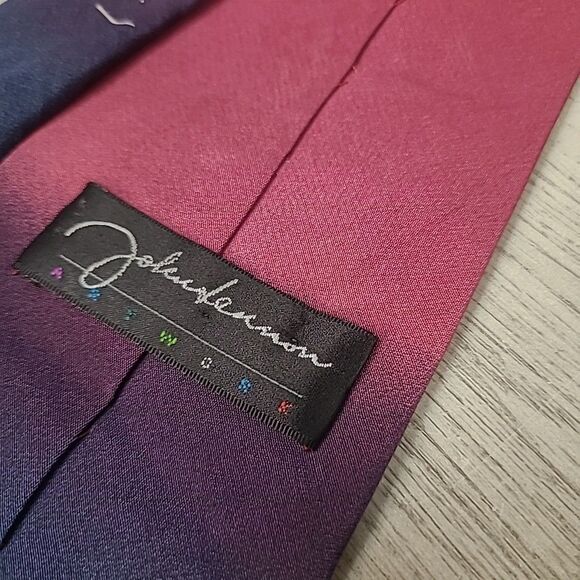 John Lennon Artworks John and Yoko Two Is One Mens Silk Necktie VGC - Picture 4 of 7